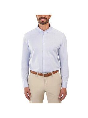 Kirkland Signature Men's L Knit Button-Up DressShirt  Modern Fit  Blue n1350